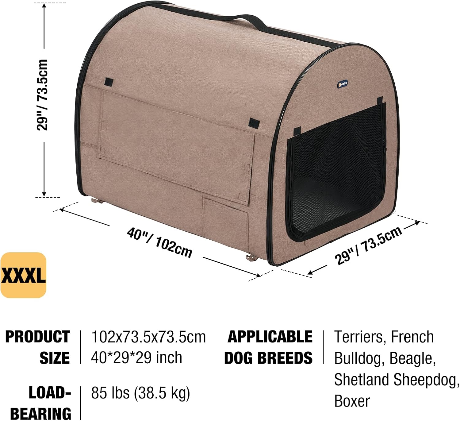 Veehoo Soft Portable Dog Crate