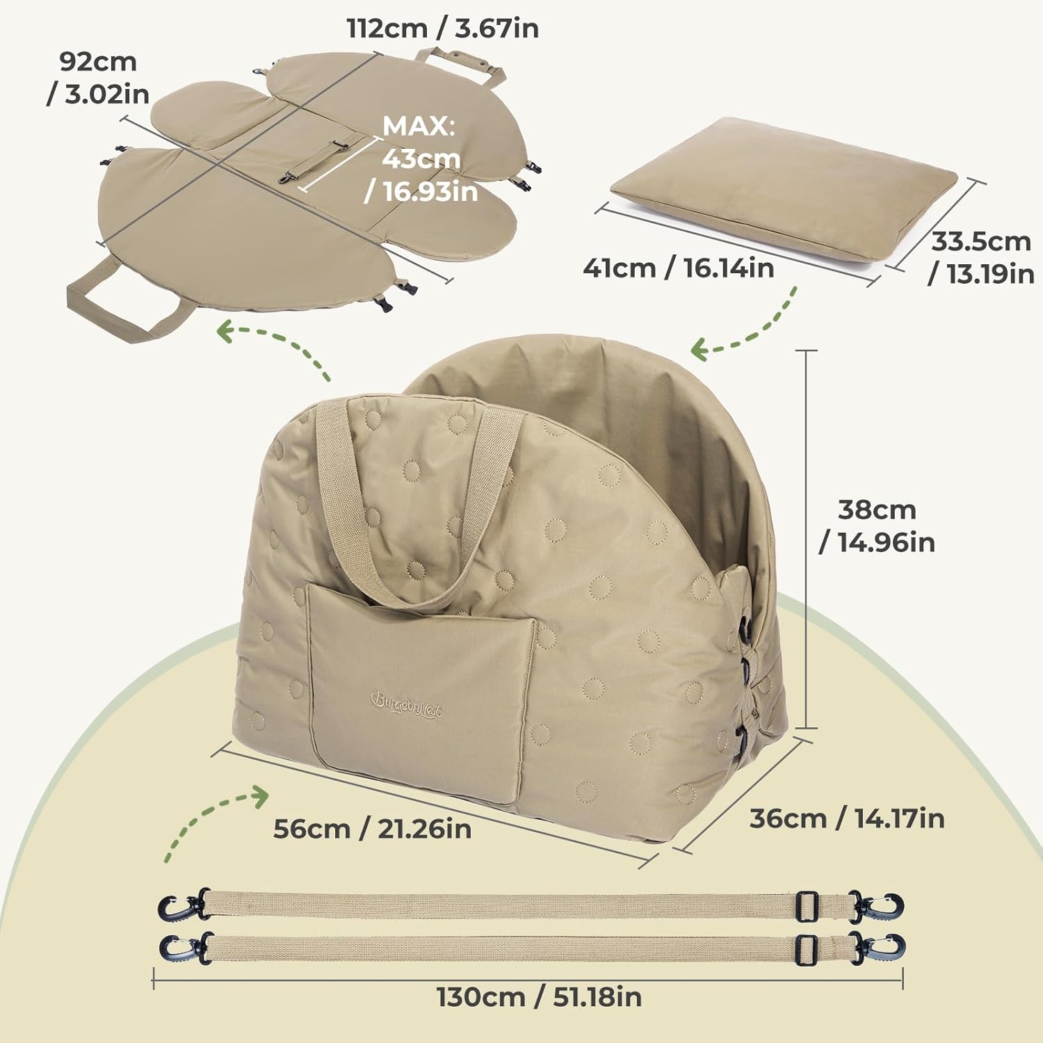 Elegant Trio Pet Carrier for Medium Pets