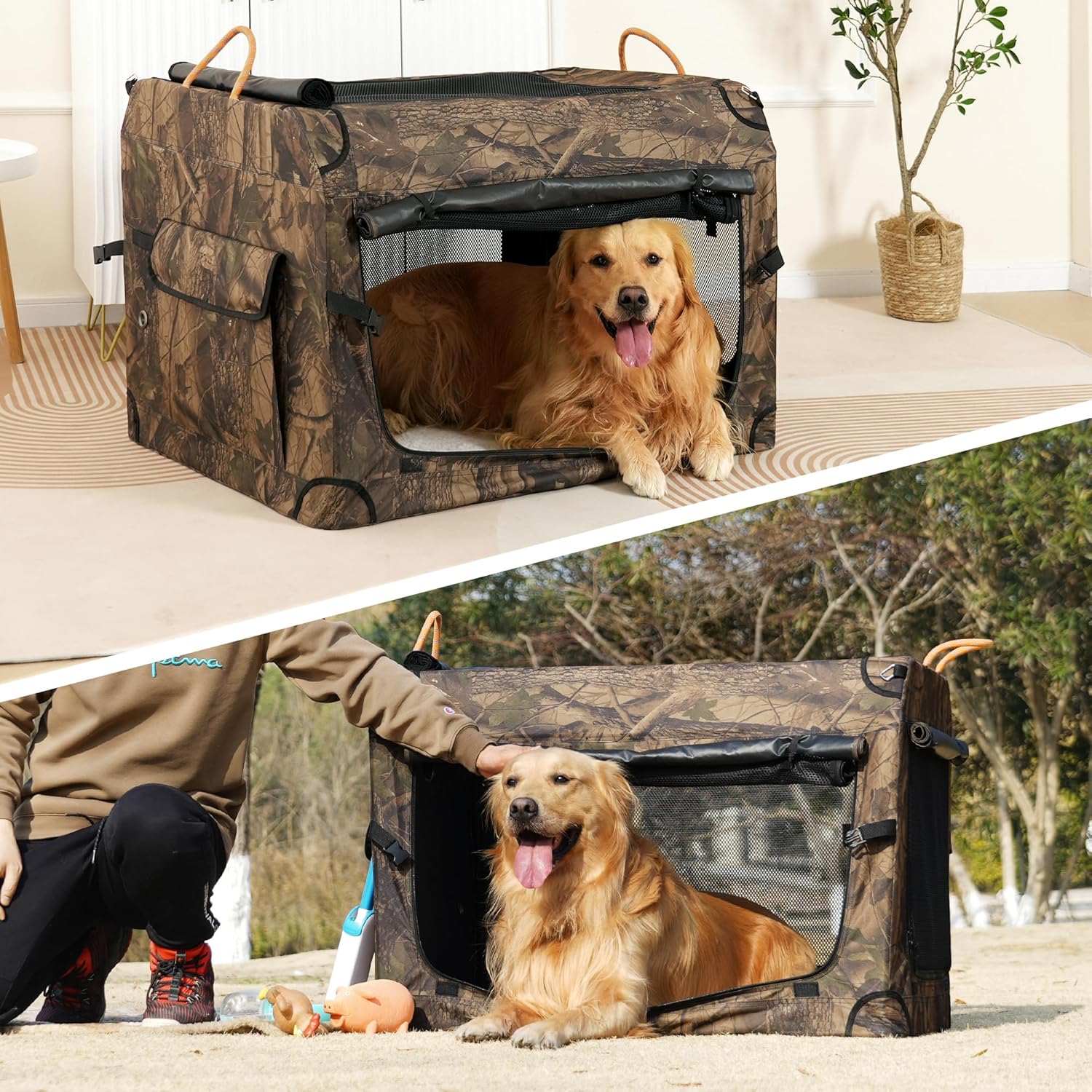 KOOPRO Camo TravelDog Crate