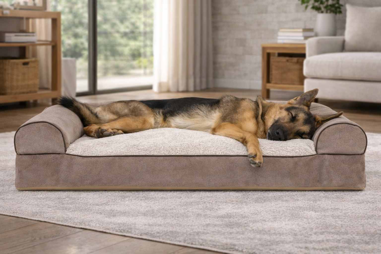 Furhaven Cozy Pillow Dog Sofa - XL